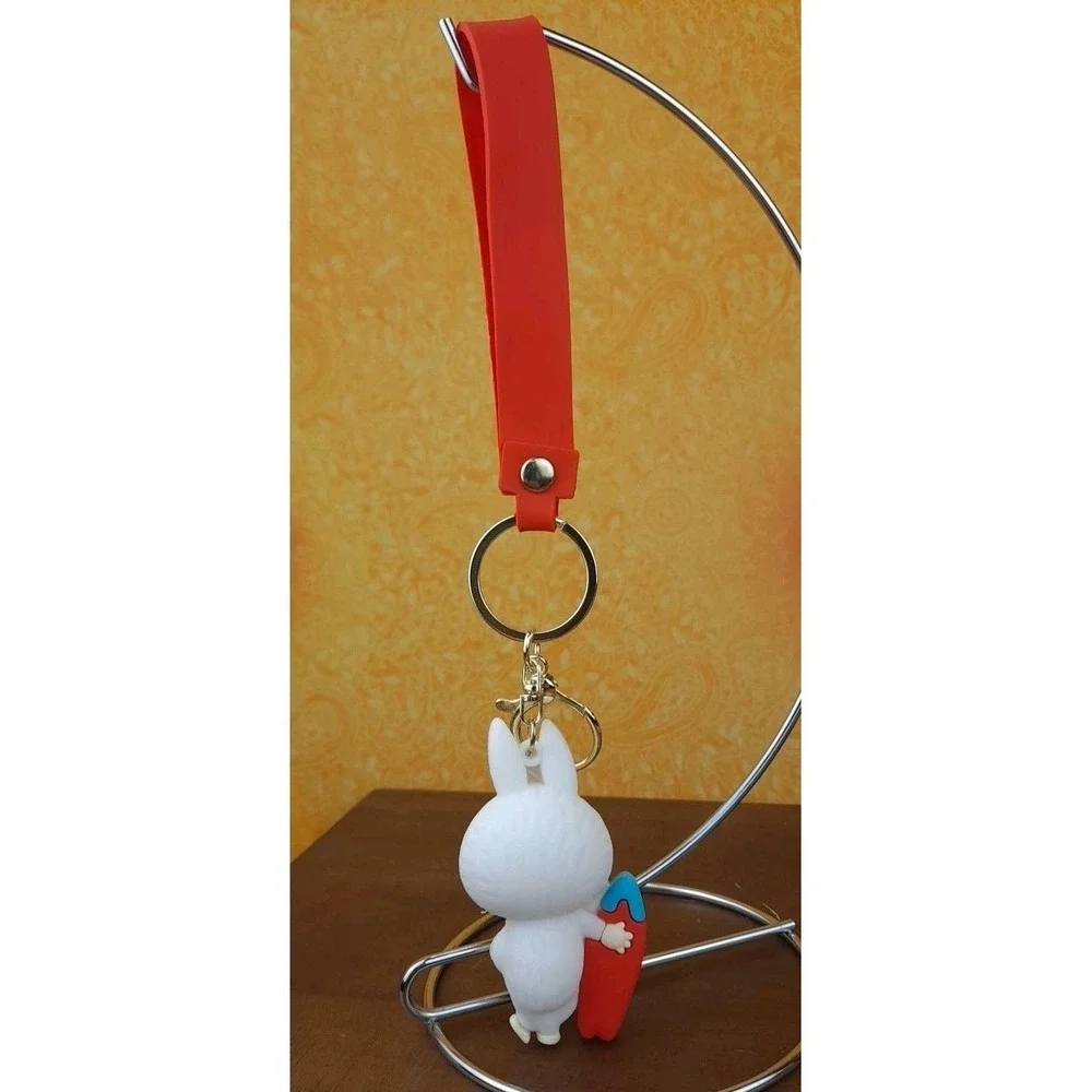 Labubu Surfing‎ With Coca Cola Bottle 3D PVC Keychain Backpack Clip 8